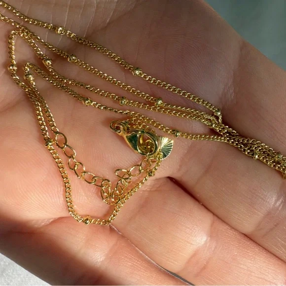 Anthropologe “A” diamond Gold Initial Pendant Necklace - Picture 8 of 11